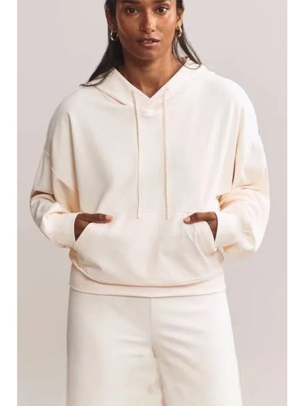 Rhone Ripple Cream Hoodie Womens Small